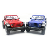  Jeep Rubicon Camioneta De Colección A Escala Colección X2 Color Azul Y Rojo