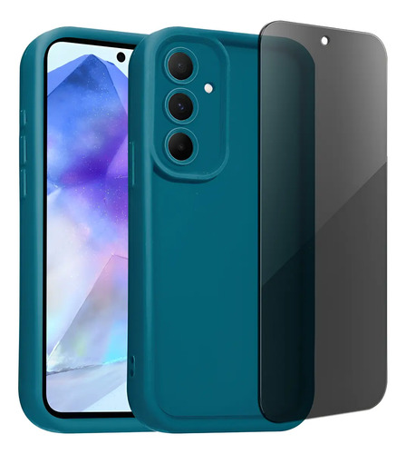 Kit Funda Para Samsung Galaxy Silicona Suave Uso Rudo + Mica Protector De Pantalla Privacidad + | MercadoLibre