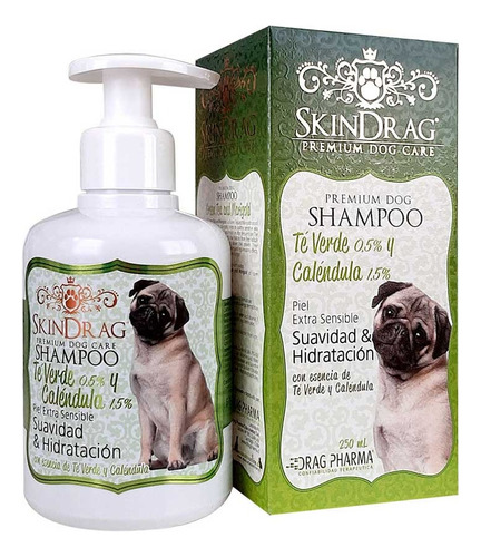 Skindrag Premium Dog Care Shampoo Caléndula 250ml. Np Fragancia Té Verde Y Caléndula