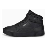 Tenis Puma Carina 2.0 Mid Jr Bota Negra Original