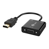 Adaptador Conversor Hdmi A Vga, 1080p Con Puerto De Audio, R