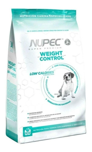 Croquetas Nupec Weight Control Para Perros Adultos 15 Kg 