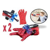 Kit 2 Luva Homem Aranha Lança Teia Spider Brinquedo Infantil