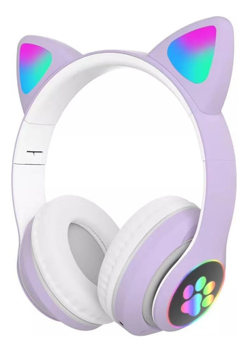 Audifonos Orejas De Gato Led Diadema, Audífonos Inalambricos