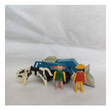 Lote 4 Figuras Playmobil Caballo Playmo Space Vintage