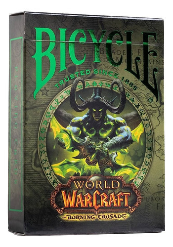 Bicycle Warcraft Cruzade Naipe Ingles Baraja Cartas Color Del Reverso Verde