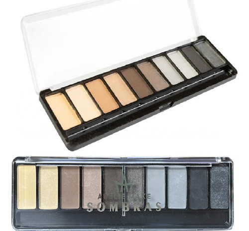 Kit Sombras Foscas Paleta Mega Nude Estojo Maquiagem Opacas Sombra 10 Sombras Elegante