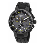 Reloj Pulsera Tissot T-race T1114173705702, Para Hombre, Fondo Gris Oscuro Color Negro, Bisel Color Negro