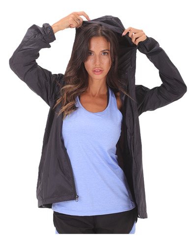 Campera Rompeviento Mujer Lluvia Capucha Impermeable