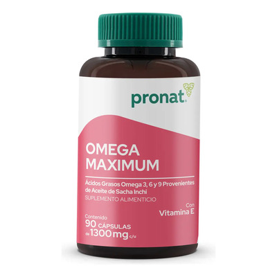 Omega Maximum Pronat 90 cápsulas con Omega 3 6 y 9 En Frasco Sin Sabor | Meses sin interés