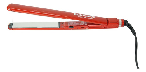 Plancha Para Cabello Profesional Babyliss Pro Titanium Roja