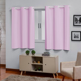 Cortina Para Menina Rosa 100% Blackout 2,80 X 2,30 Bebê Pvc