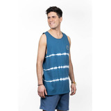 Polemic Polera Sin Mangas Tie Dye Modern Fit - Azul/blanco