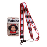 Lanyard Mafalda - Cinta Colgante + Portacredencial