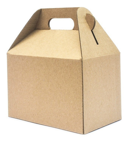 10 Caja Boxlunch Jumbo Microcorrugado Carton Kraft 