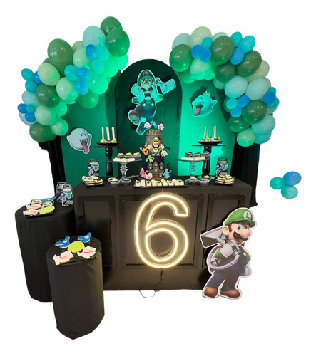 Candy Bar Luigi Mansion Personalizado Evento Ambientación