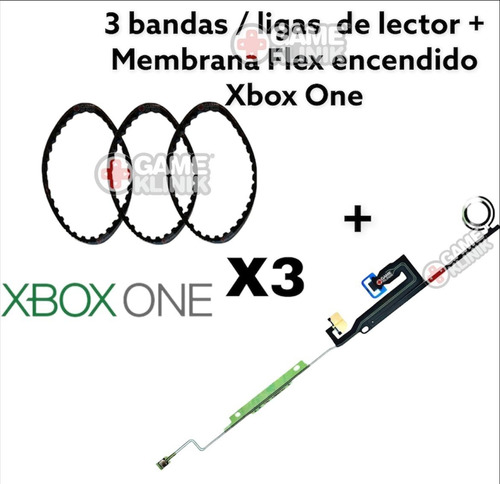 3 Ligas De Lector + 1 Membrana Flex De Encendido Para One