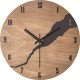 Reloj De Pared Decorativo De Madera Simple Y Silencioso D