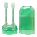 2x Juego De Cepillos De Dientes De 9 Cm De Longitud Verde