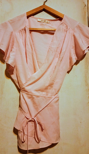 India Style. Camisa  Rosa Cruzada Con Lazo.t 40/42