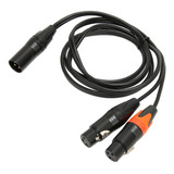 Micrófono Divisor Tipo Y Con Cable Hembra De Xlr A Doble Xlr