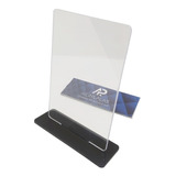 Kit 25 Placas Troféu Ps Cristal 2mm 10x15cm C/base Preta