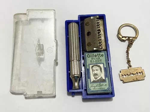 Antigo Barbeador Lâmina Gillette Blue Blade