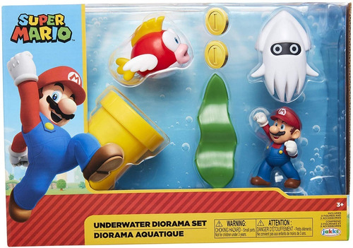 Figura Super Mario Set2 Diorama Bajo El Agua