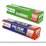 Rollo Papel Aluminio 100 Metros + Rollo Film Alusa 300 Mts