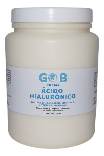 Crema Facial De Ácido Hialurónico Ozonizada - Gob - 1 Kilo