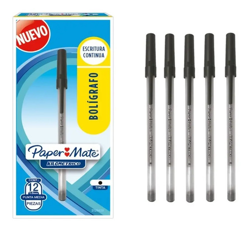 Plumas Paper Mate 12 Piezas P/medio Economico