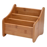 Suporte De Controle Remoto De Mesa Bamboo Storage Box Pen Ke