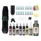 Kit Para Tatuar Maquina Rocket Inalambrica Tinta Profesional