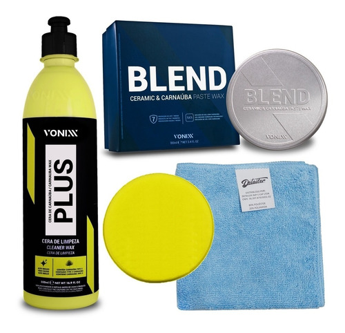 Kit Cera Carnaúba Plus Blend Ceramic Paste Wax Vonixx