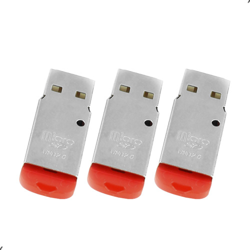 Kit 3 Adaptador Leitor Cartão Micro Sd Memória Pendrive Usb