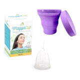 Copita Menstrual + Vaso Esterilizador Maggacup Silicona Lila