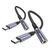 Moswag Adaptador Usb Tipo C A Conector De Auriculares De 0.1