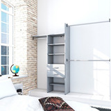 Closet Clasico 244x40x211.4 Cm Gris