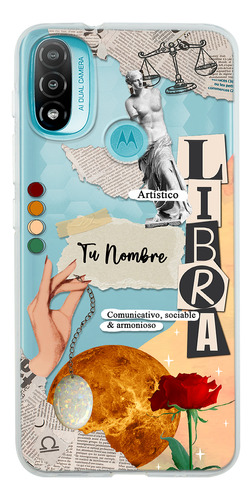 Funda Para Motorola Mujer Signo Zodiaco Libra Con Tu Nombre