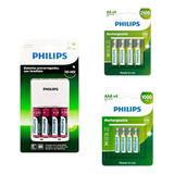 Carregador Philips Com 8 Pilha Aa E 4 Pilha Aaa S/juros Top