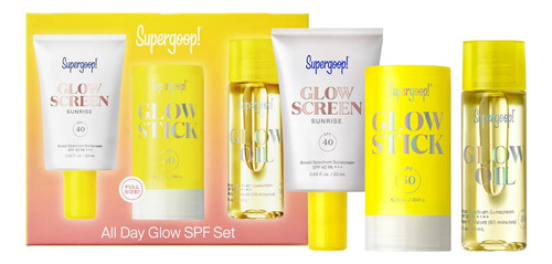 Kit De Bloqueadores Supergoop All Day Glow Spf Set