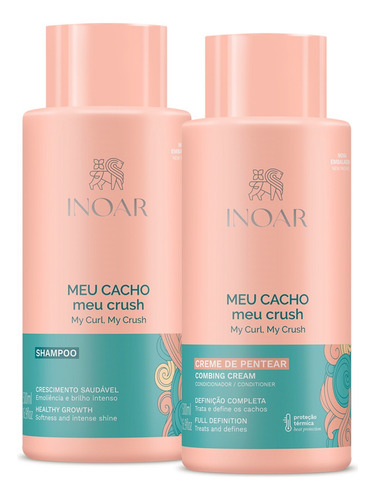 Kit Inoar Meu Cacho Meu Crush Shampoo + Creme Pentear 500ml 