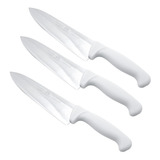 3 Cuchillos Para Chef Profesional De 8 Pulgadas Acero Inox