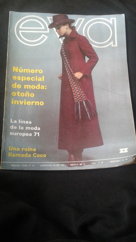 Revista Eva N° 1347, 19 Marzo 1971 Coco Chanel