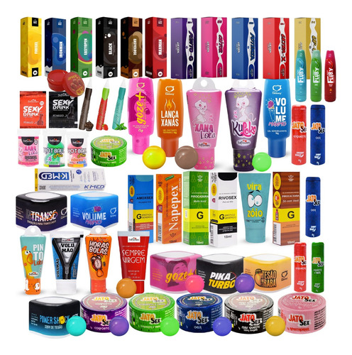 Kit Sex Shop 52 Produtos Atacado Lubrificantes Revenda Casal