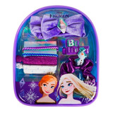 Pack Mini Mochila Con Set Para El Cabello Para Niña Frozen