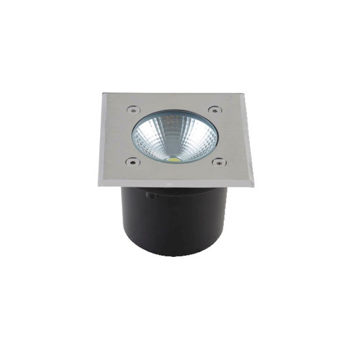 Balizador De Solo Led Cob 5w Quadrado 3000k Branco Quente