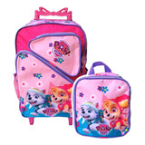 Kit Mochila Infantil Rodinhas Sky Patrulha Canina Lancheira 