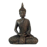 Buda Hindu Tibetano Tailandês Sidarta 20cm Resina Ouro Velho