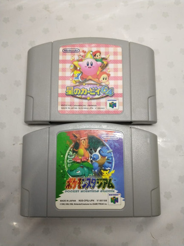Cartucho Japoneses Pokemon Stadium Y Kirby Para Nintendo 64